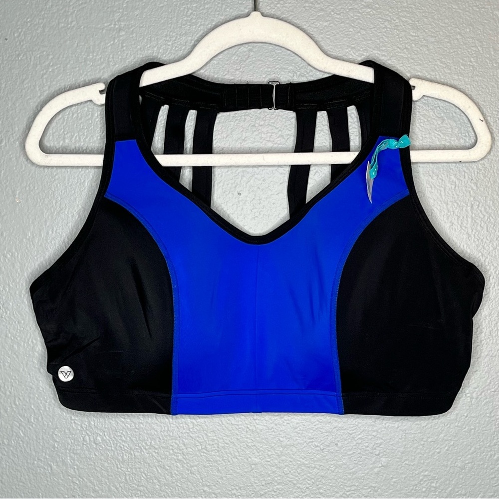 65. LIVI Active Blue and Black Sports Bra 42D